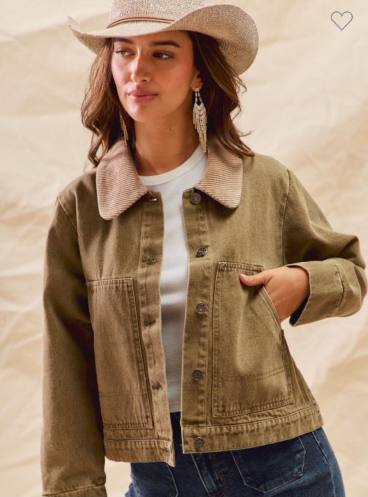 Lucky Me Corduroy Denim Jacket