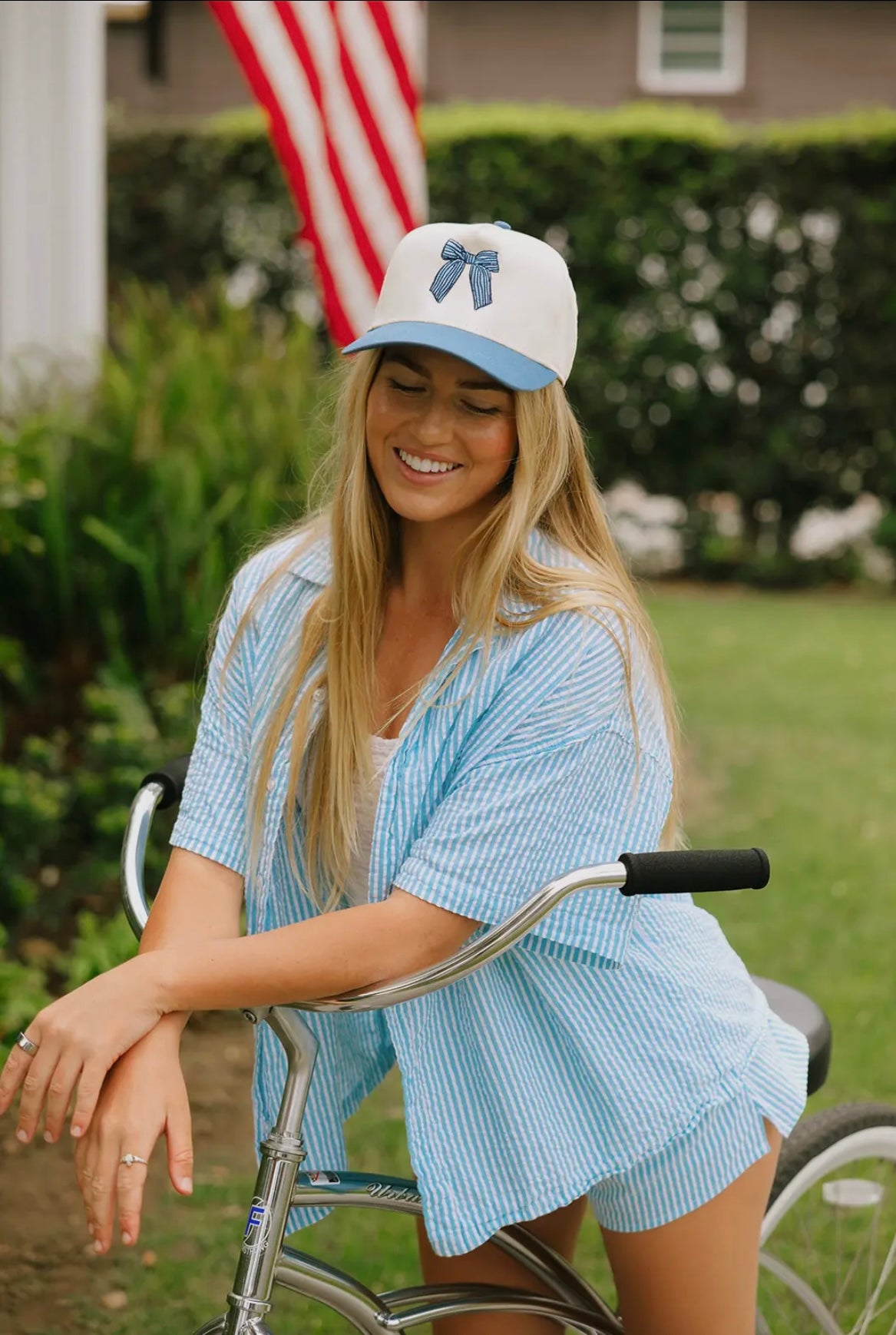Blue Bow Trucker