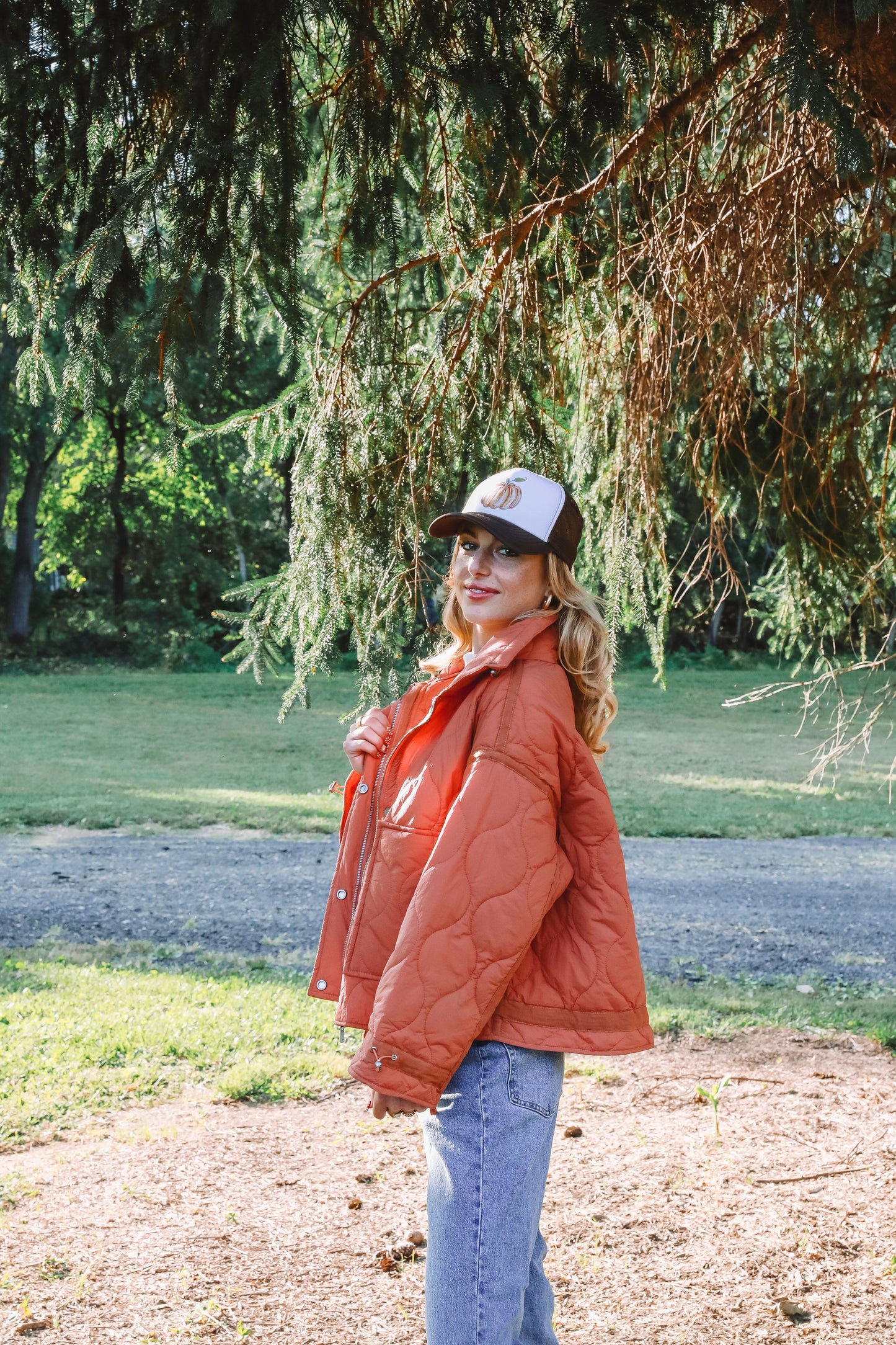 Watercolor Pumpkin Trucker Hat