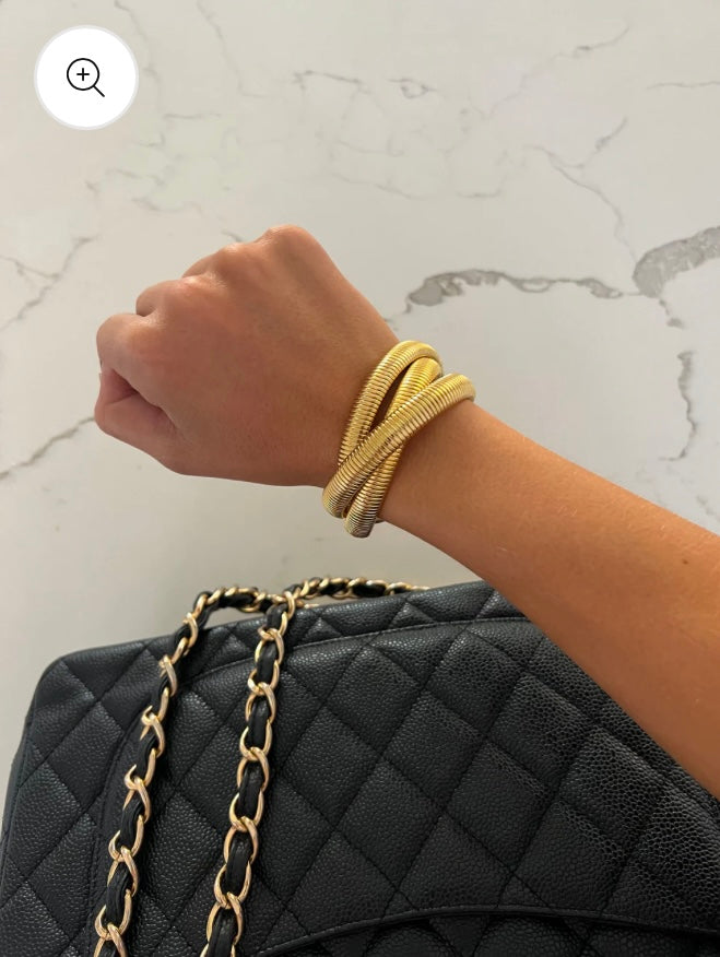 Triple Gold Wrap Bracelet
