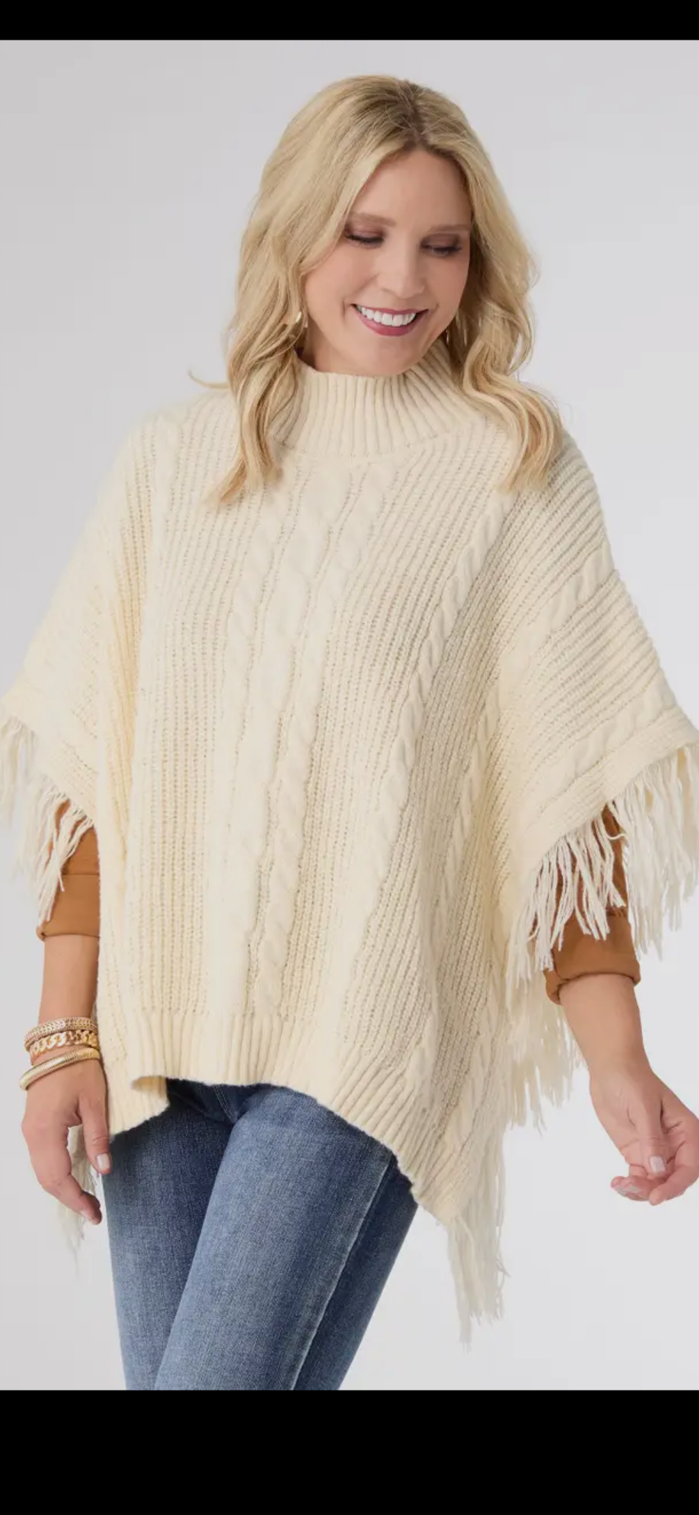 Faye Fringe Poncho