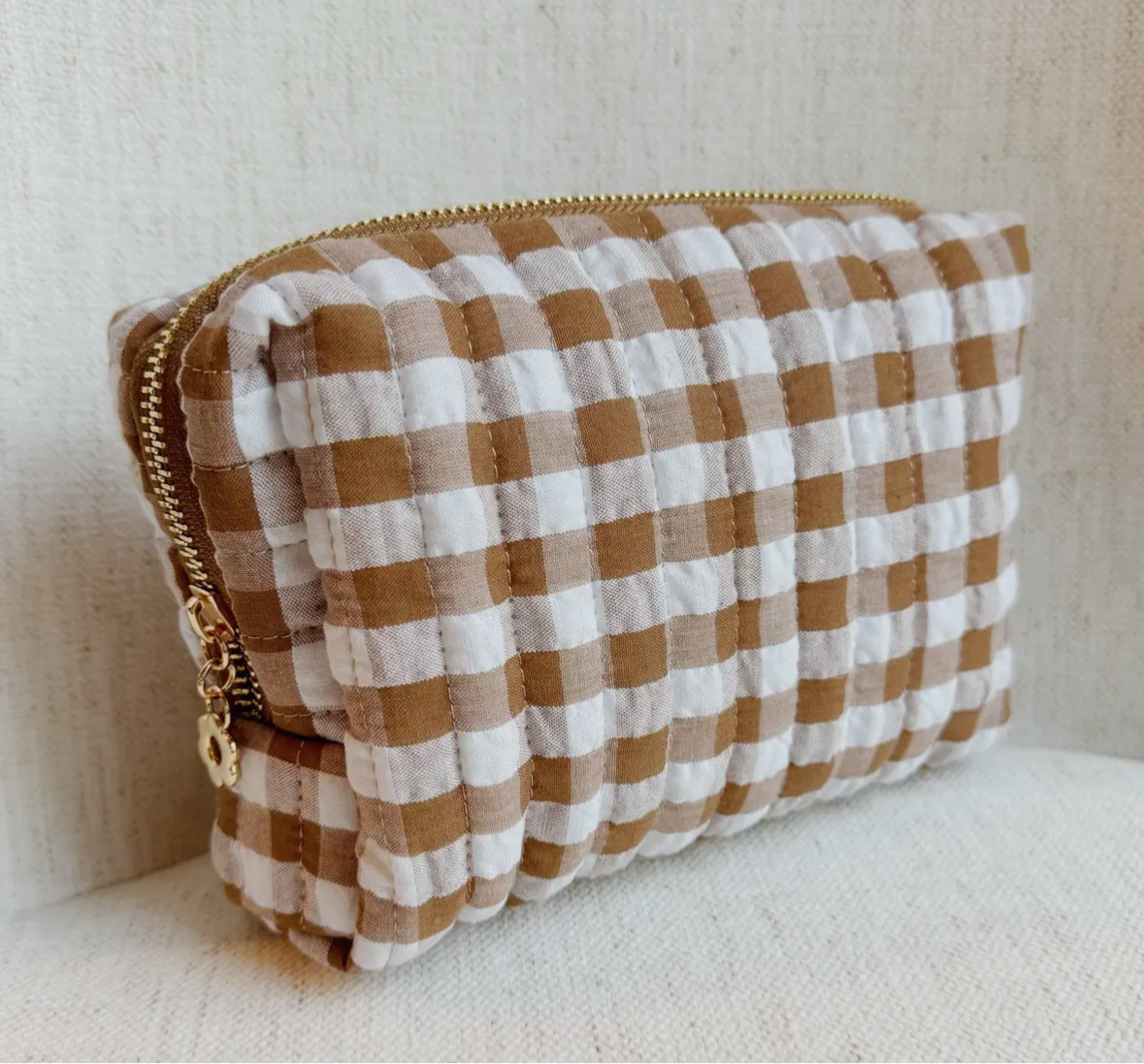 Gingham Cosmetic Bag