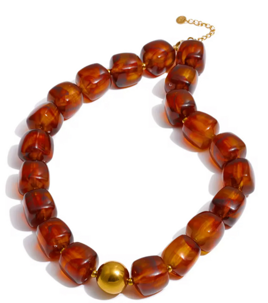 Brown Bauble Necklace