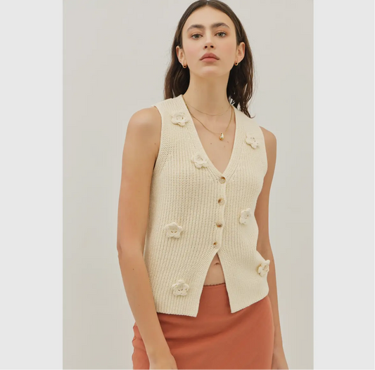 Flower Sweater Vest
