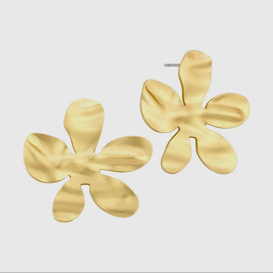 Gold Flowers Studs