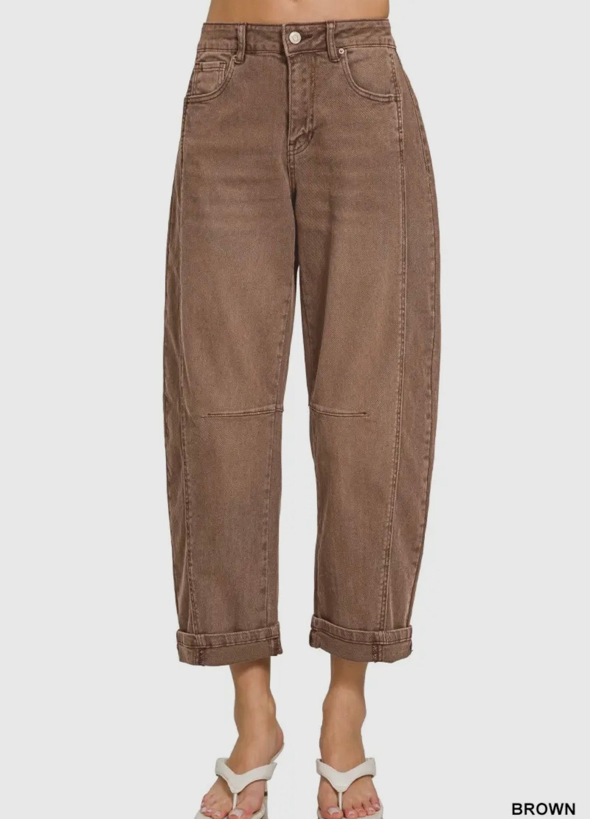 Mocha Barrel Jeans