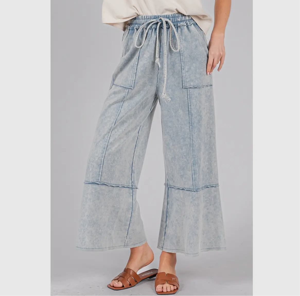 Mineral Wash Terry Knit Pants