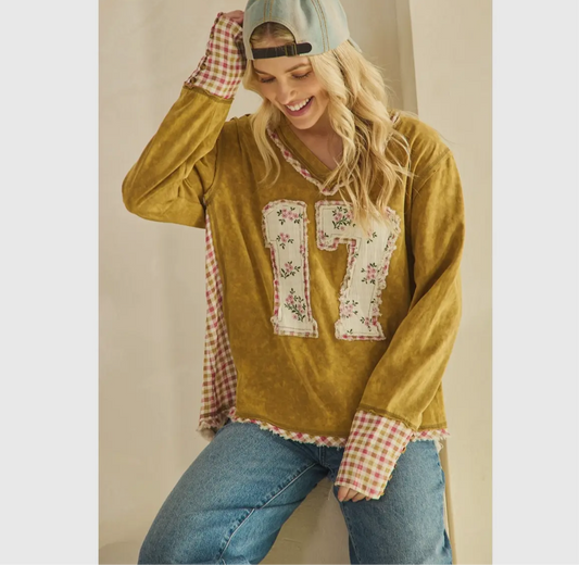 Floral Patch Pullover