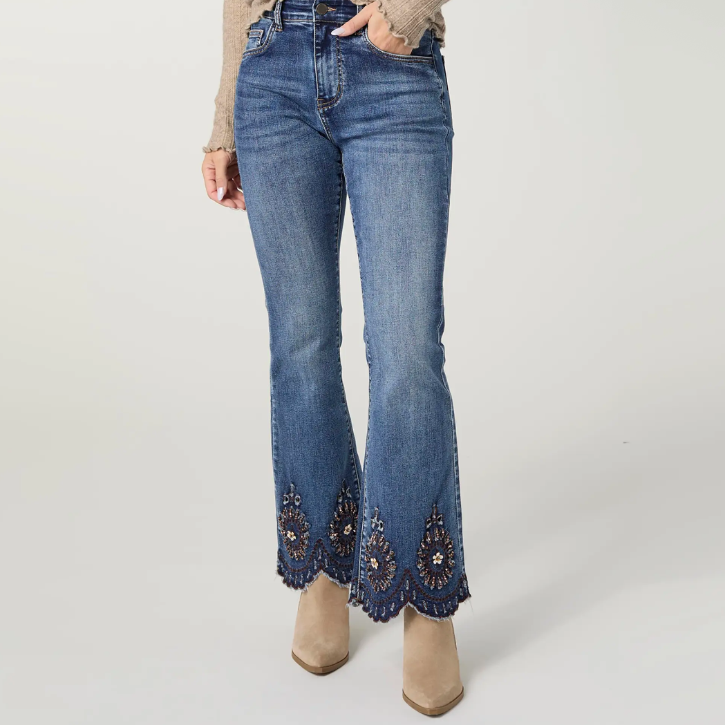 Scalloped Luxe Jeans