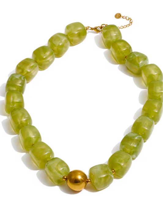 Green Bauble Necklace