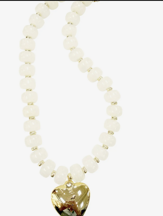 Cream Beaded Necklace