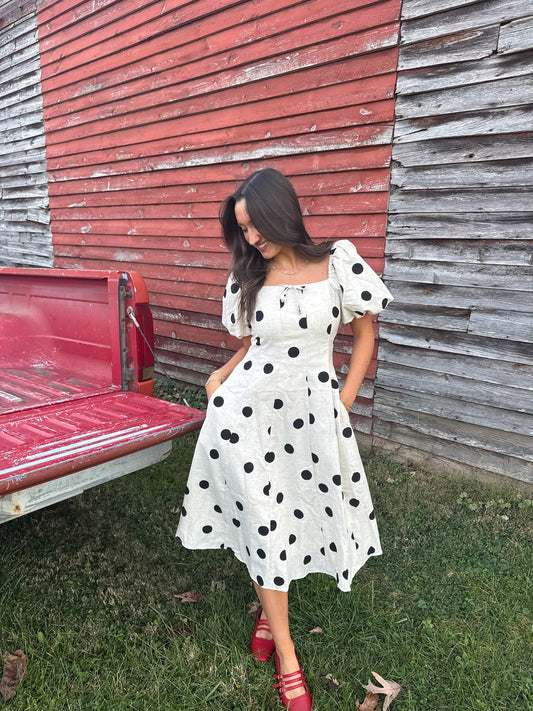 Polka Dot Maxi Dress