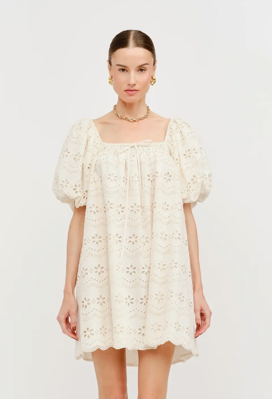 Sage Eyelet Dress