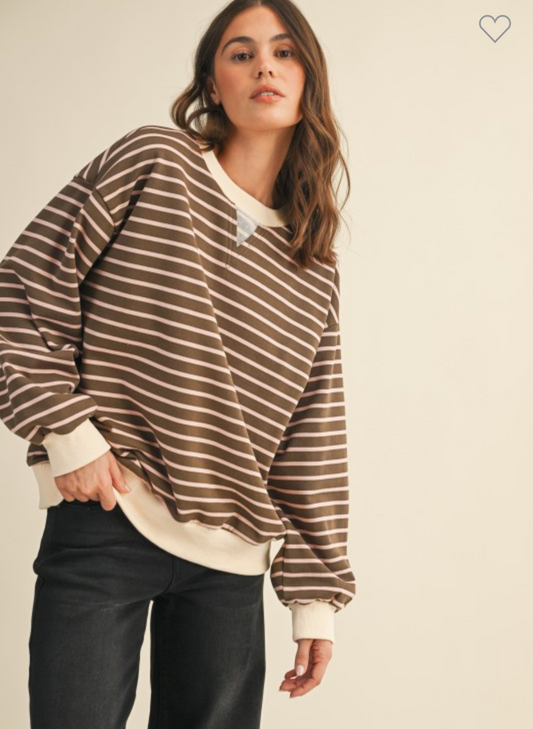 Spice Striped Sweatshirt