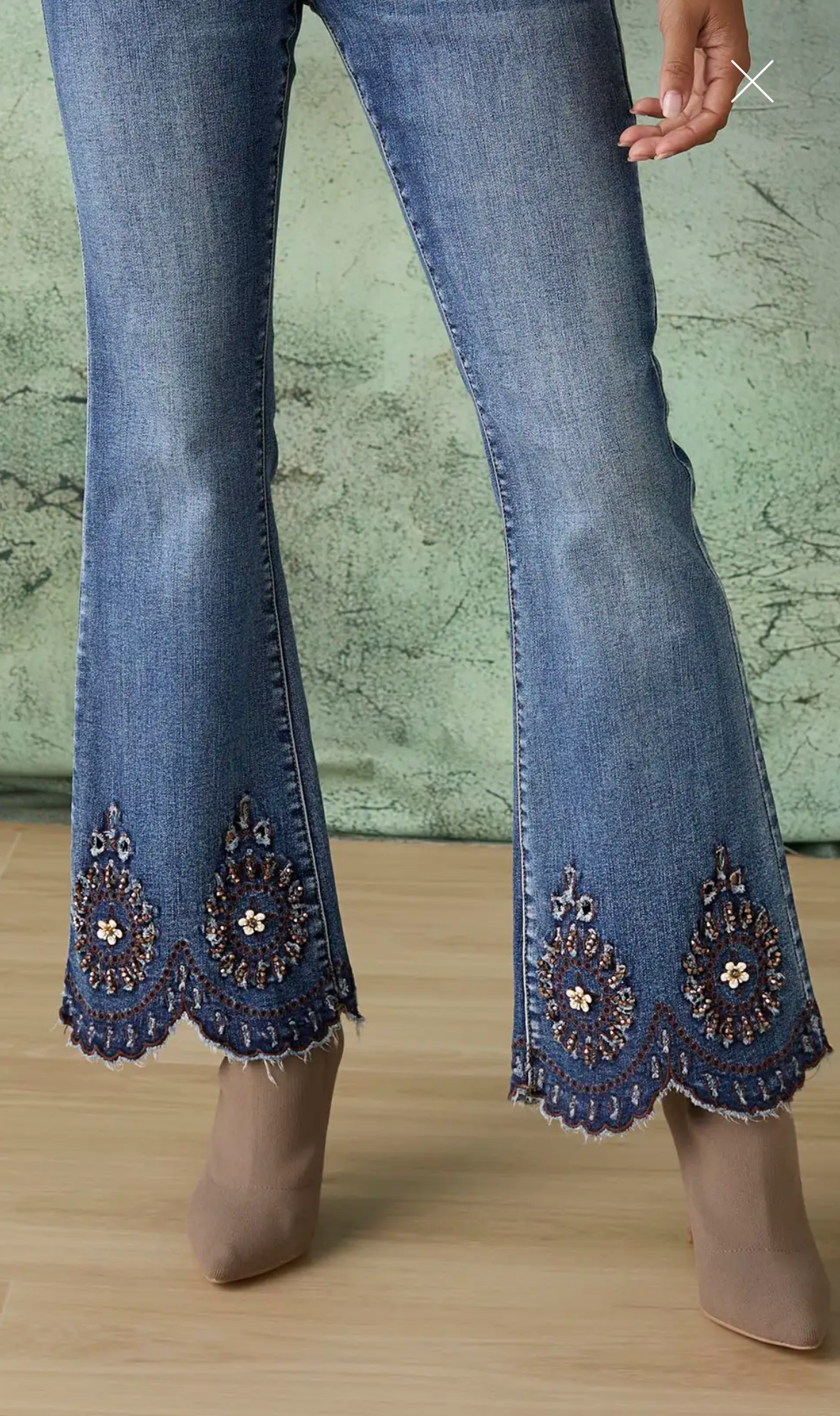 Scalloped Luxe Jeans